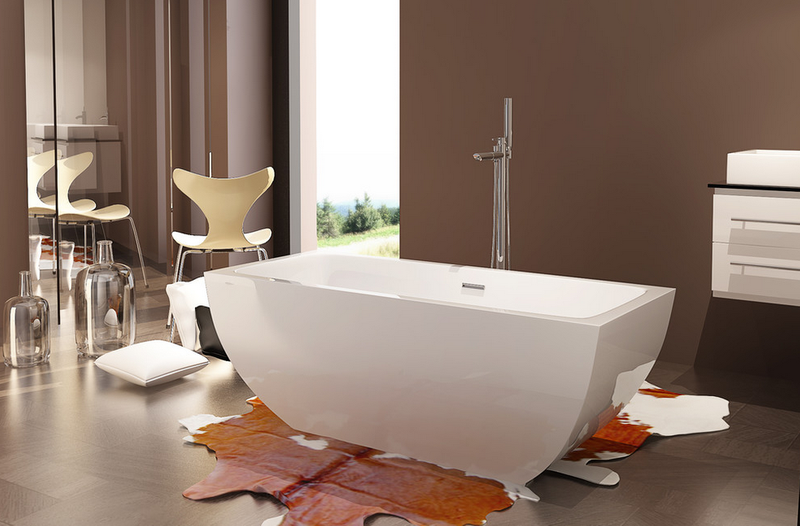 good quality 1700*800*580 black acrylic bathtub