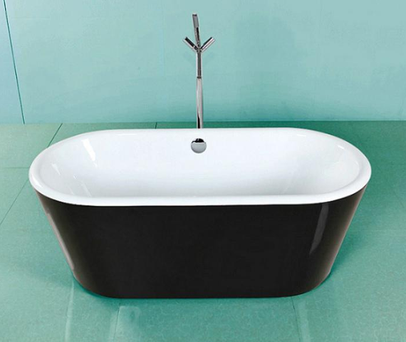 1500*750*580 Black Freestanding Acrylic Bathtub