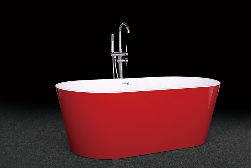 red good quality acrylic bathtub stand alone