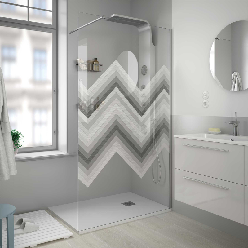 Low maintenance shower enclosure open tempered glass