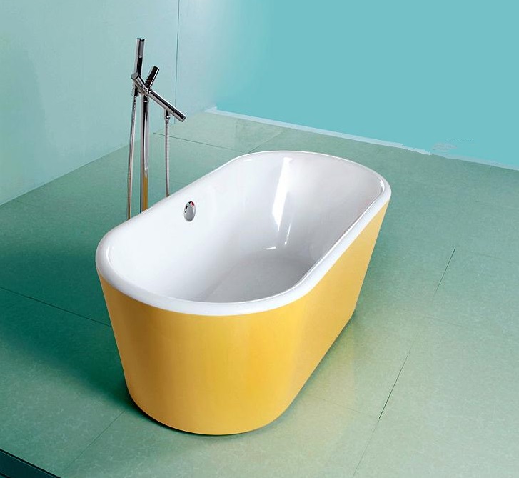 safe 1500*750*580 yellow acrylic bathtub