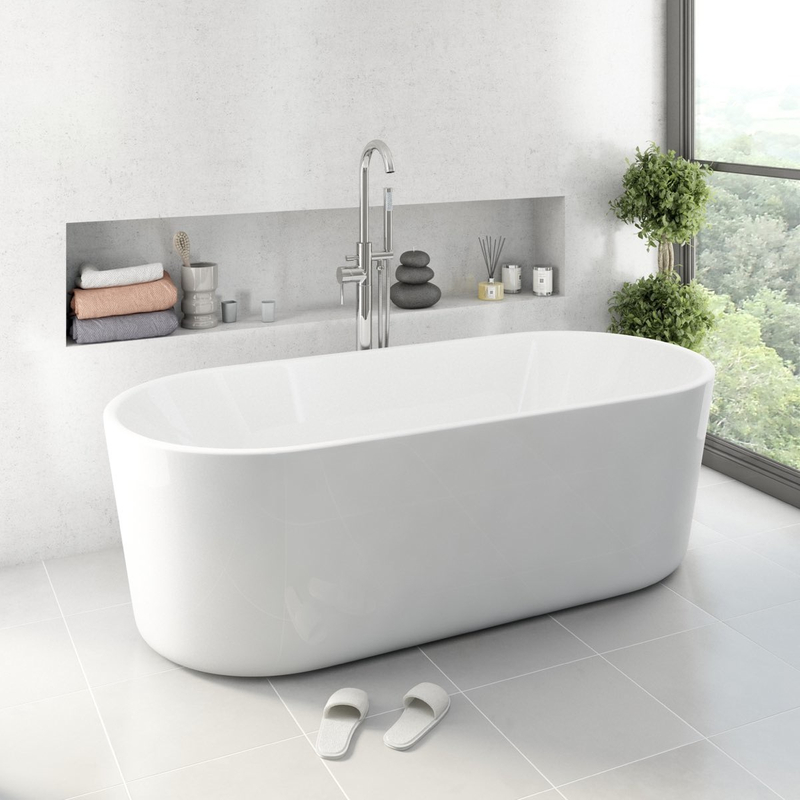 1500*750*580 Grey Gloss Acrylic Bathtub