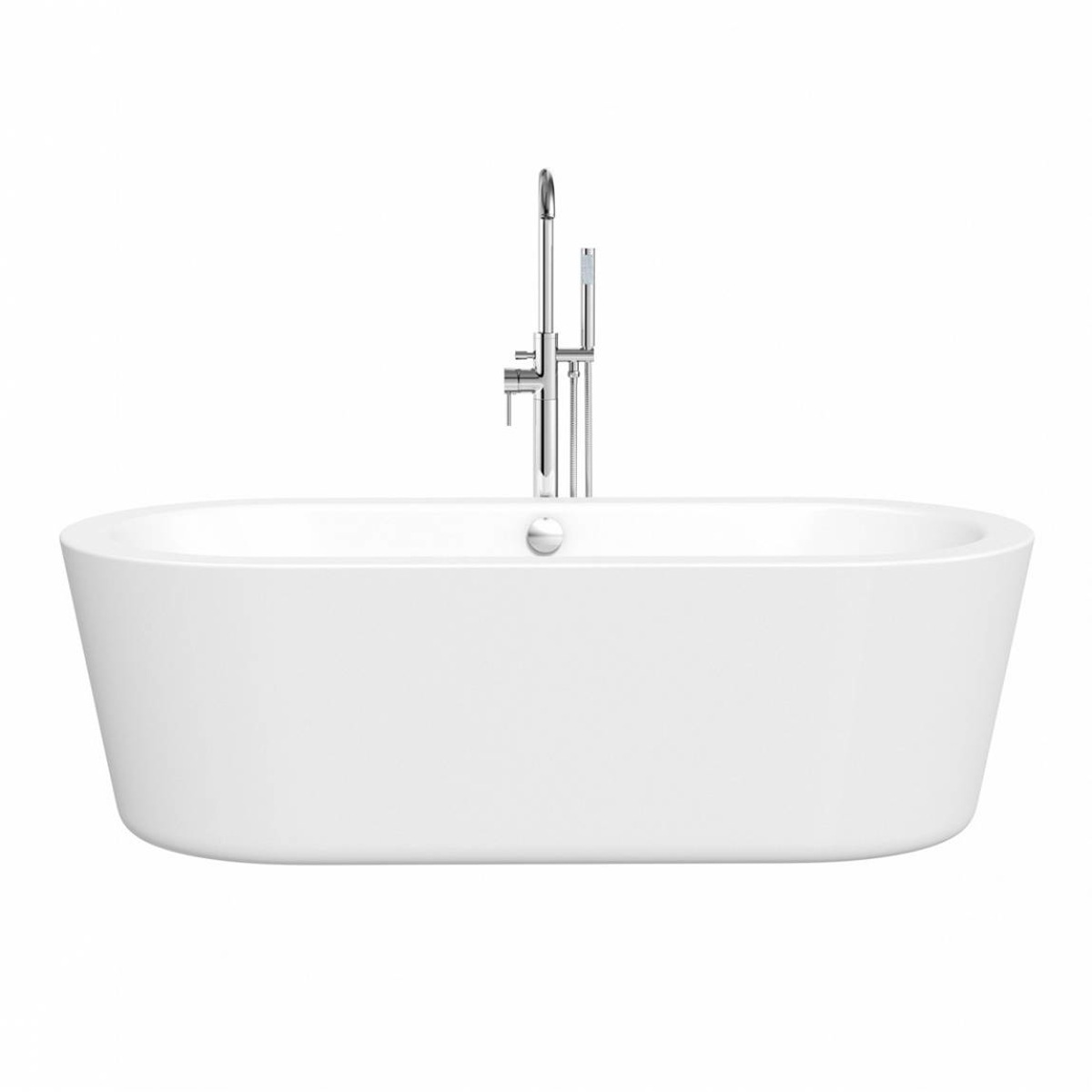 elegant 1500*750*580 white acrylic bathtub