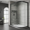 Simple shower enclosure round aluminium profile