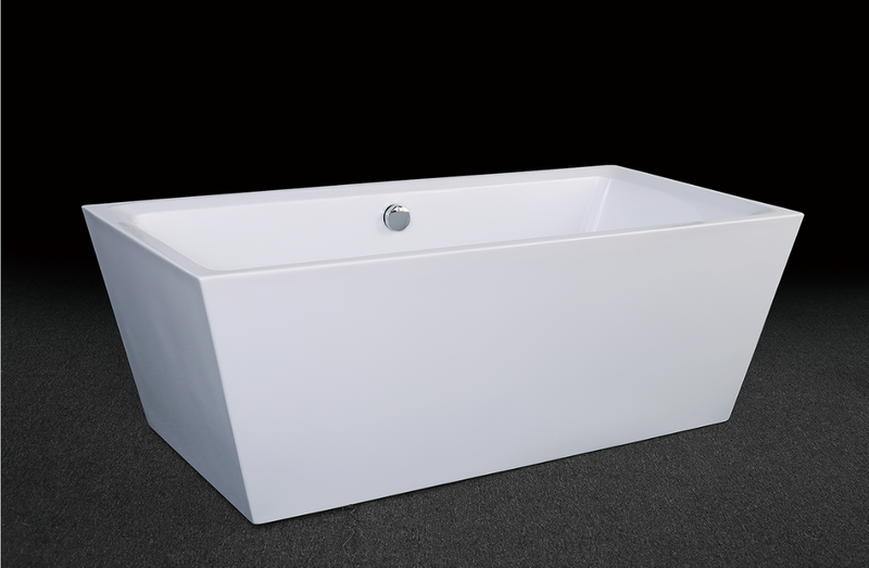 square freestanding good quality acrylic bathtub 