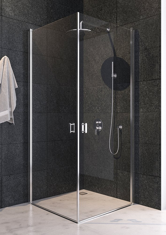 Low maintenance shower enclosure for bathtub with doors
