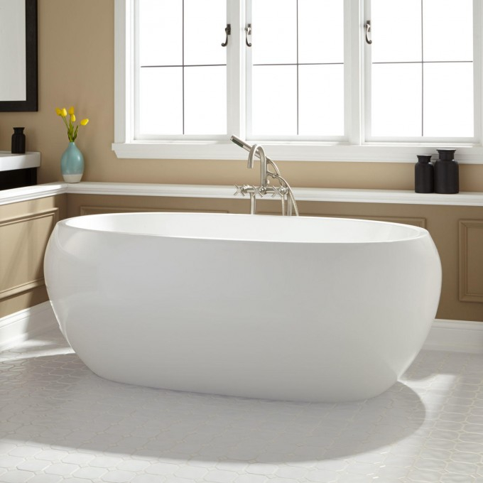 1700*800*580 Deep Freestanding Acrylic Bathtub