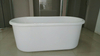 durable acrylic bathtub with fiberglass reinforcement white