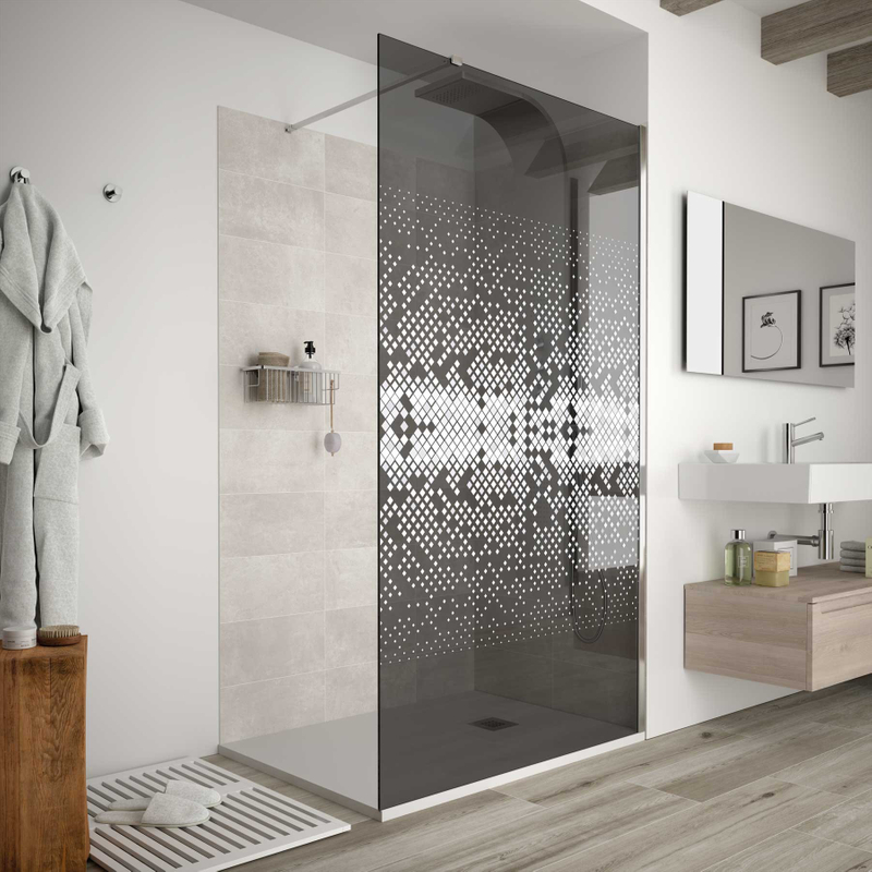 Low maintenance shower enclosure l shaped stainless steel