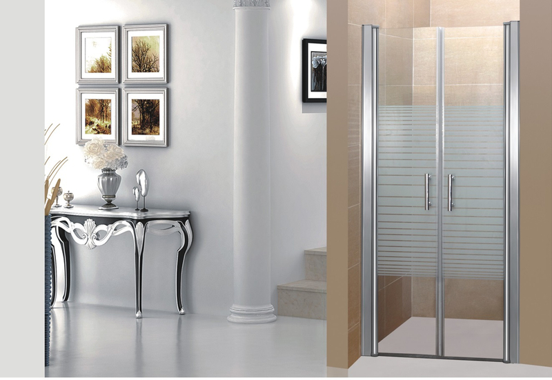 1200 x 800 Luxury Stainless Steel Shower Enclosure