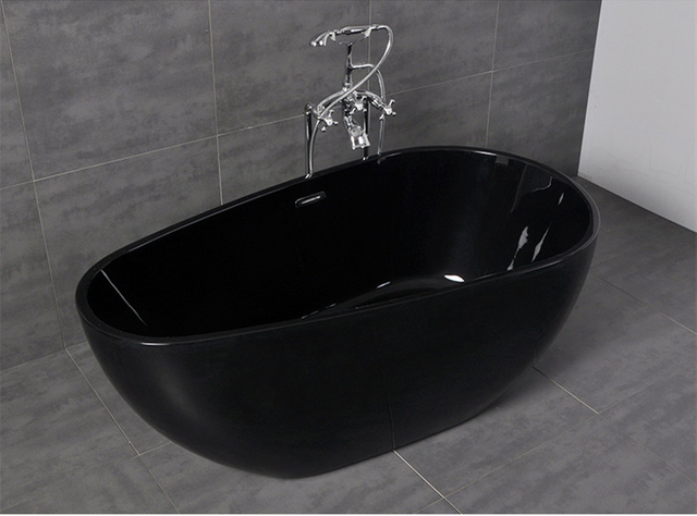 Free Standing durable acrylic bathtub antique black