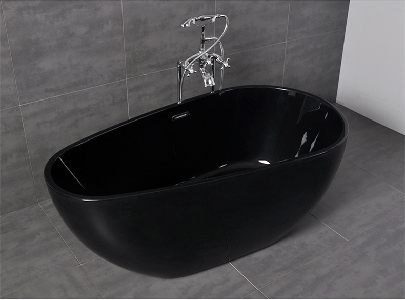 Free Standing durable acrylic bathtub antique black