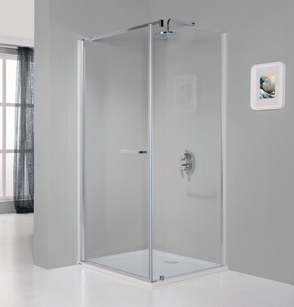Bespoke shower enclosure rectangular aluminium profile