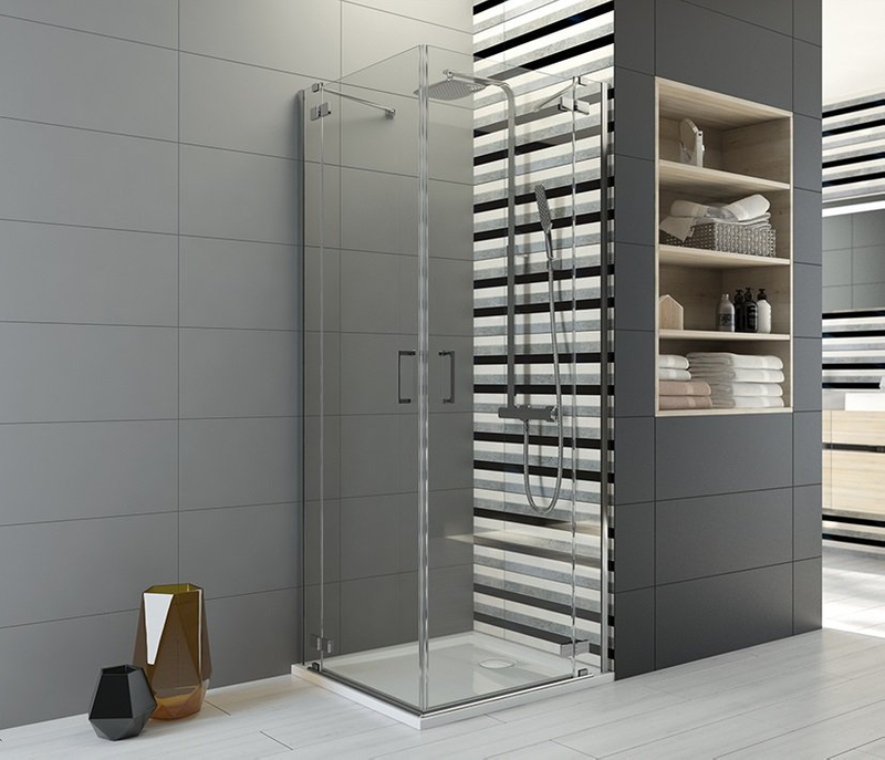 Luxury shower enclosure for bathtub bifold door